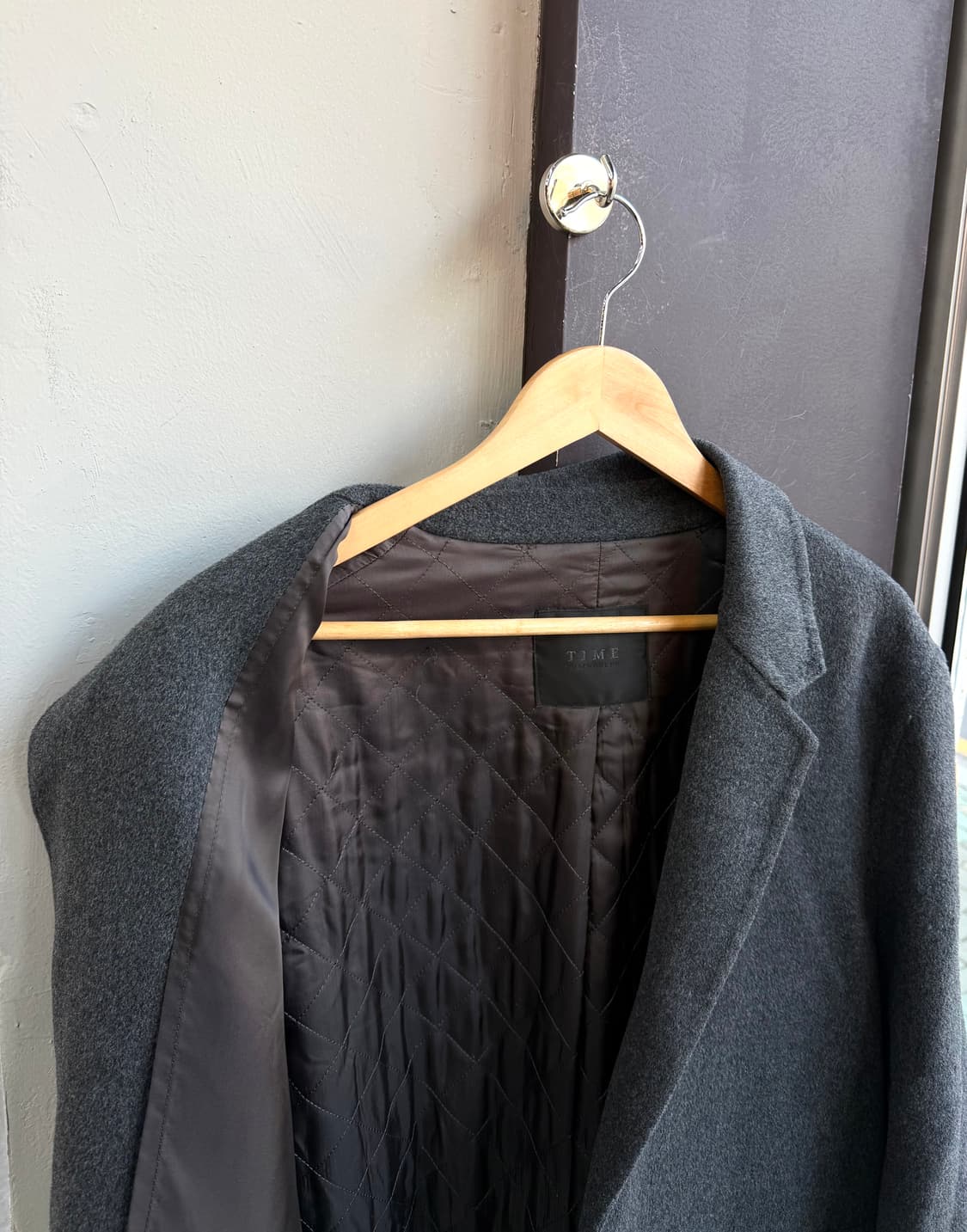 .100~105/ 타임옴므 캐시미어 블렌딩 패딩 코트 상품이미지5