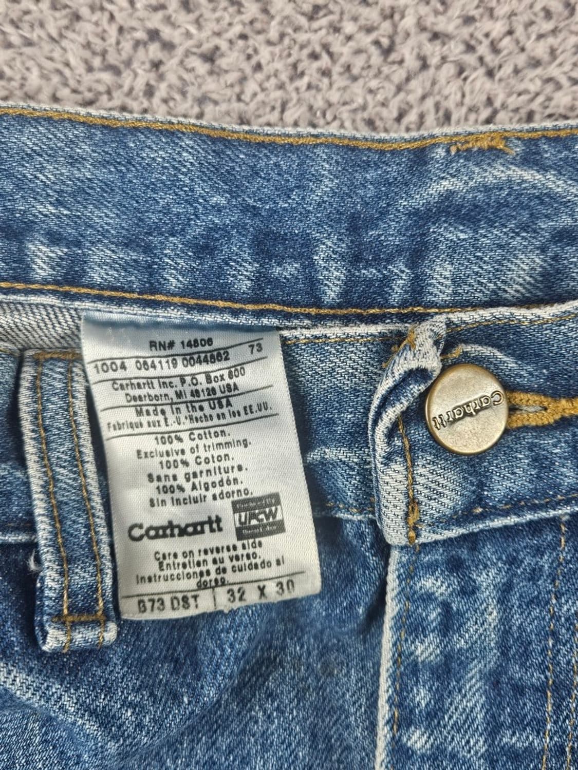 칼하트 데님 더블니 카펜터 워크 팬츠 ( 32X30 ) / 11295 상품이미지7