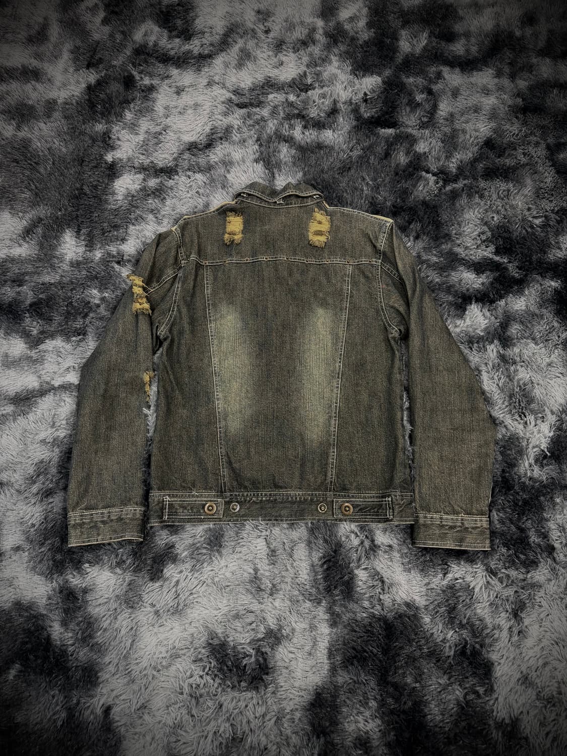 중청 그런지 디스트로이드 데님 자켓 상품이미지2