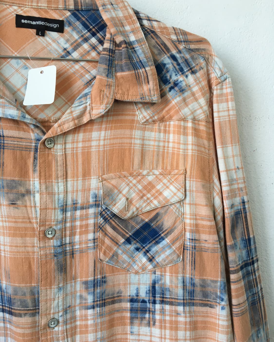 Semantic design dyed check pattern shirt 상품이미지4