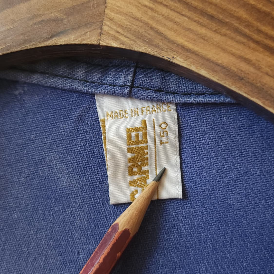 70s 프렌치 워크자켓 프렌치자켓 페이딩 블루 데미지 50 상품이미지3