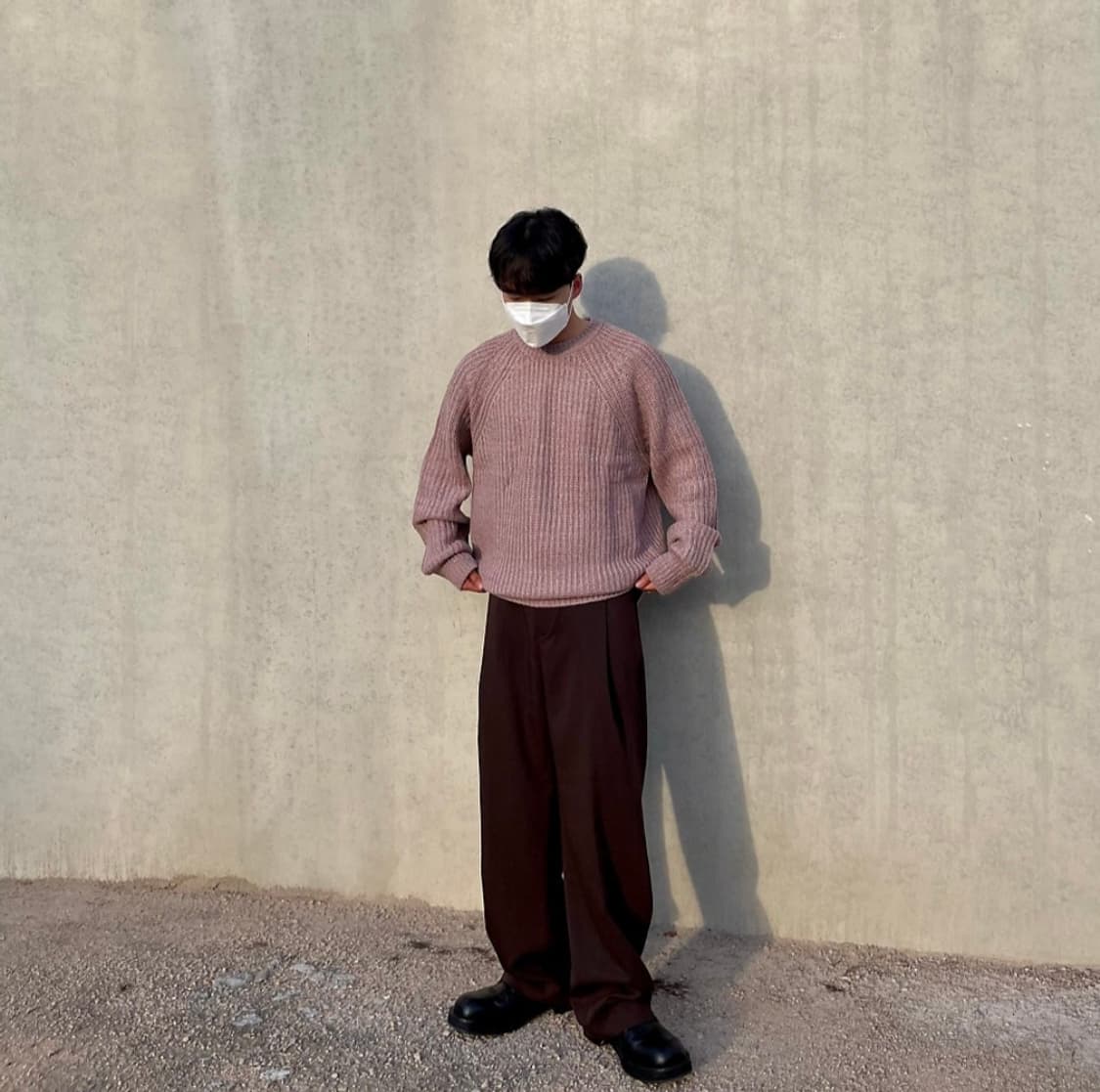 애프터프레이 솔라 인타르시아 니트 샴페인핑크 상품이미지3