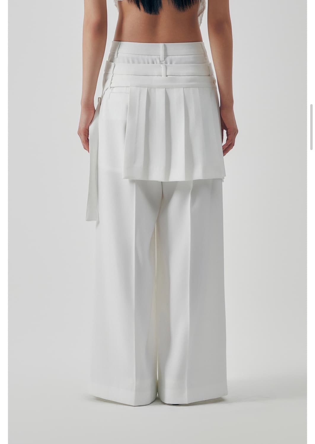 트리밍버드) Flowing Pleated Layered Pants WH 상품이미지3