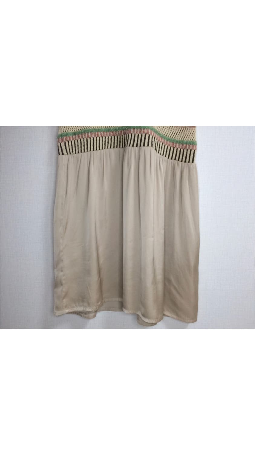 Merrem 멜렘 니트 뜨개 베이지 반팔 원피스 상품이미지4