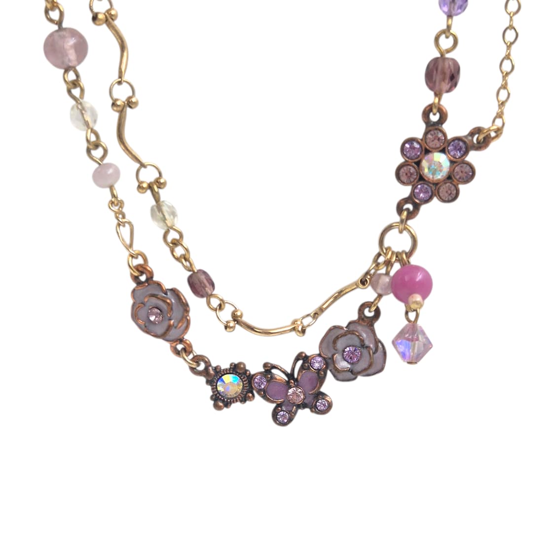 07s 안나수이 꽃잎&나비 레이어드 목걸이 상품이미지4