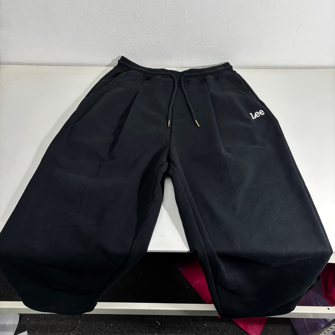 S 95 LEE 리 다크네이비 세미와이드 원턱 스웻팬츠 상품이미지2