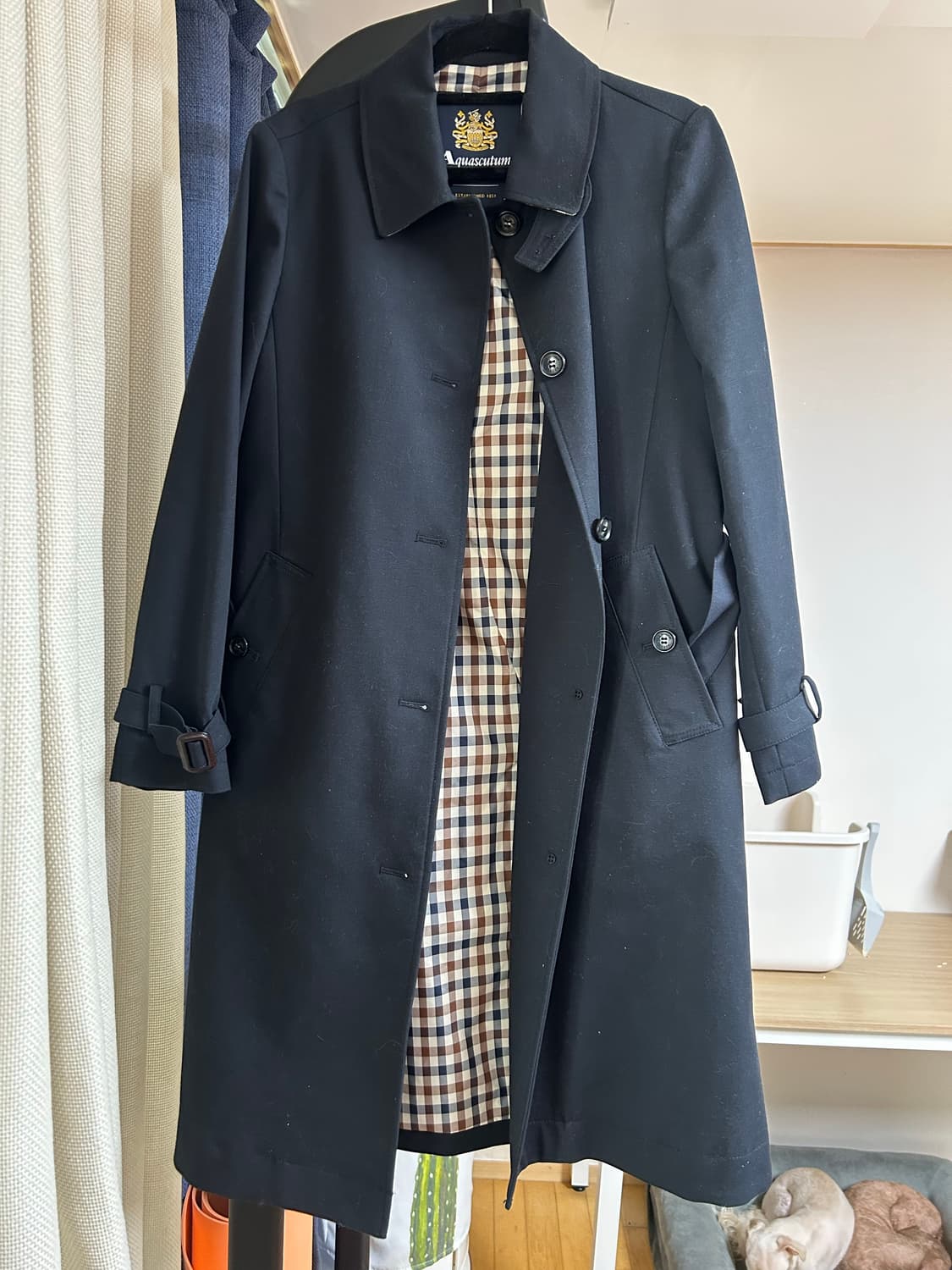 Aquascutum 아쿠아스큐텀 빈티지 블랙 트렌치 코트 상품이미지1