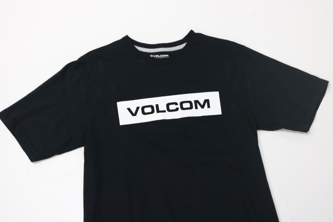 Volcom 볼컴 빈티지 화이트 박스 로고 블랙 티셔츠 (S) 상품이미지3