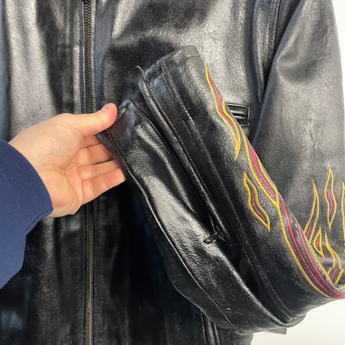 90s 할리 데이비슨 플레임 가죽자켓 상품이미지6