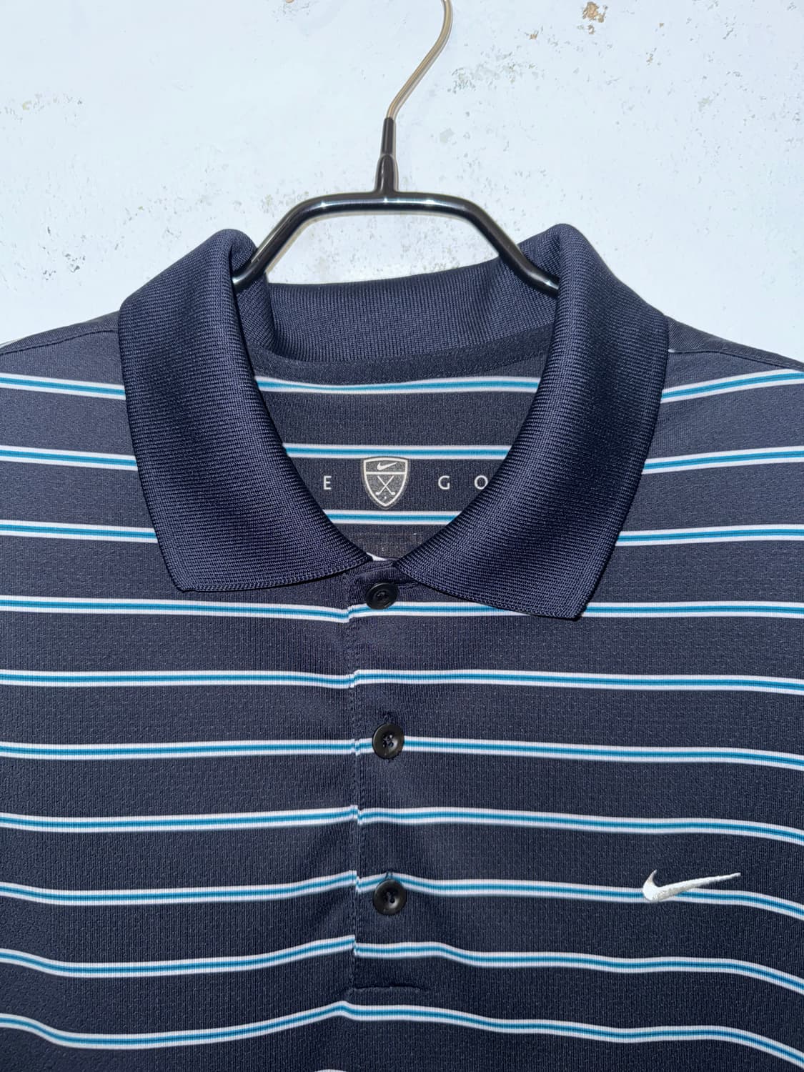 나이키 네이비 스트라이프 반팔카라티(100) 상품이미지2