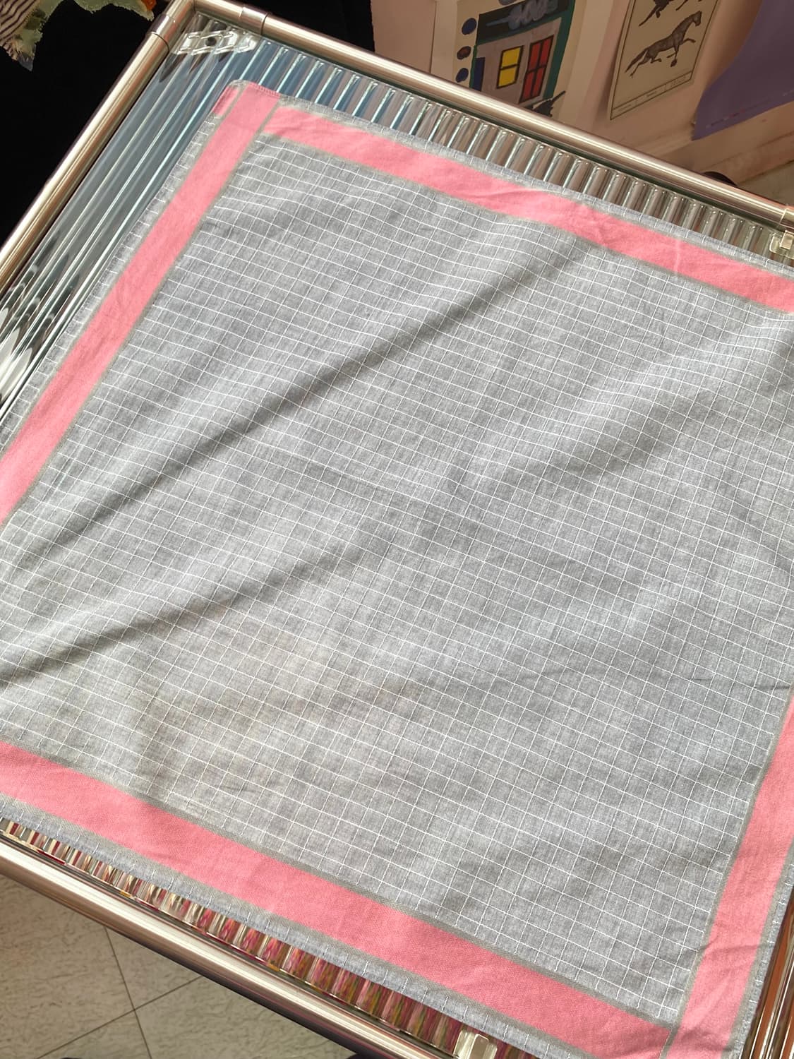 빈티지 베이직 그레이 손수건 상품이미지2