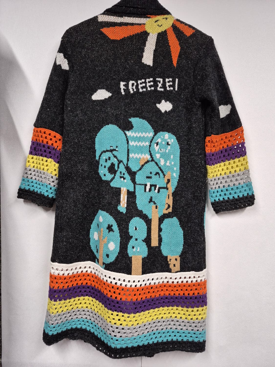 페인팅 니트 롱가디건  상품이미지2