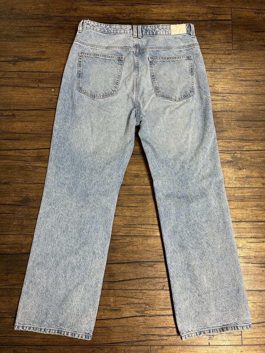자라 ZARA 연청 데님 팬츠 허리34 세미와이드핏 워싱 청바지 상품이미지3