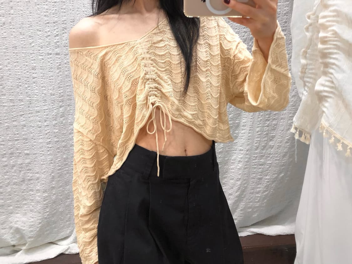 string crop sand knit 상품이미지1