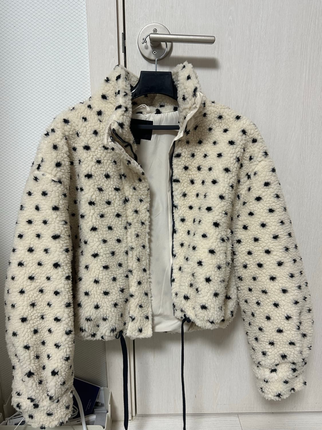 자라 도트 시어링 점퍼 zara 상품이미지4