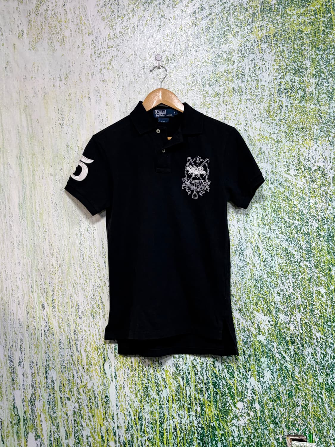 폴로 빅포니 치프키프 체이스 럭비티 블랙 카라 반팔 티셔츠 S 상품이미지7