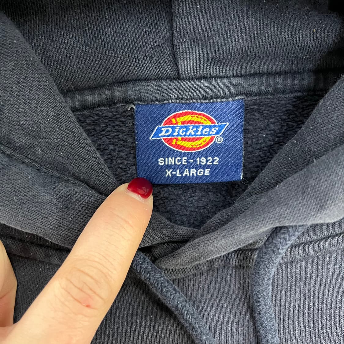 [XL] 디키즈 네이비 기모 후드 티셔츠 0107M1 상품이미지2