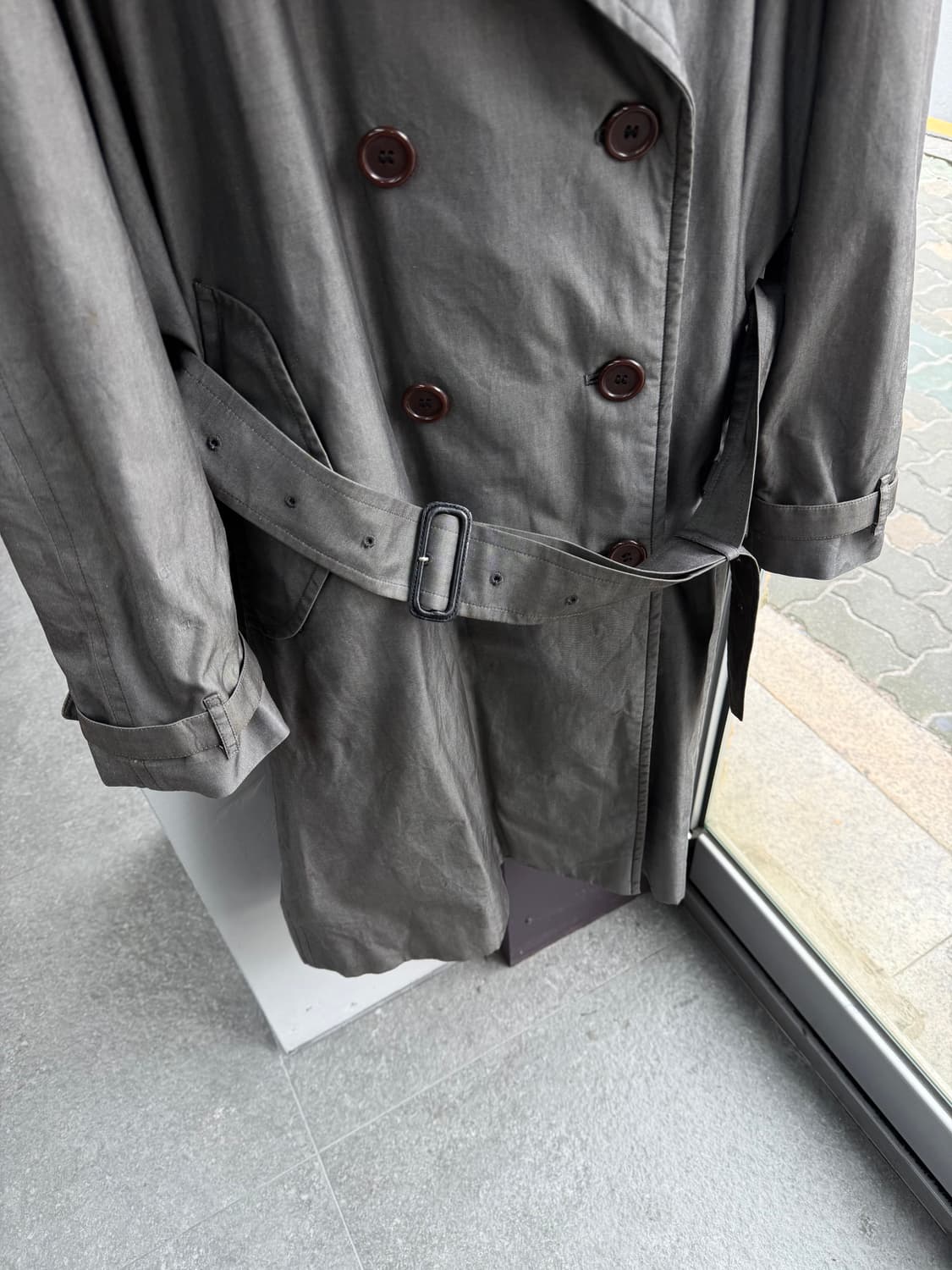 100~105/ 버버리 1990s 3way 벨티드 트렌치코트 상품이미지5