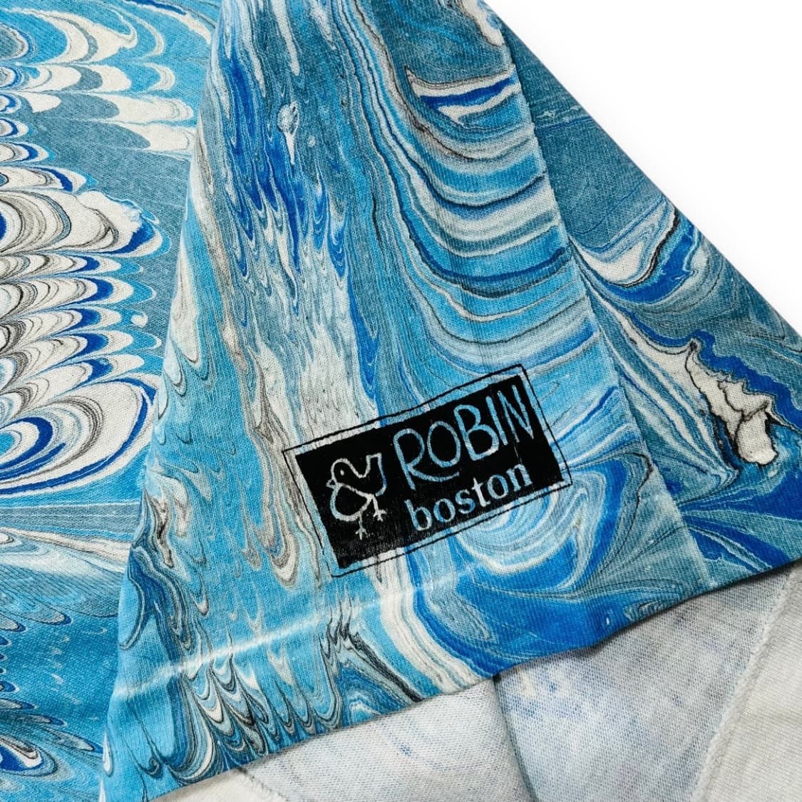 ROBIN Boston 90s 아쿠아 블루 컬러 빈티지 티셔츠 상품이미지6