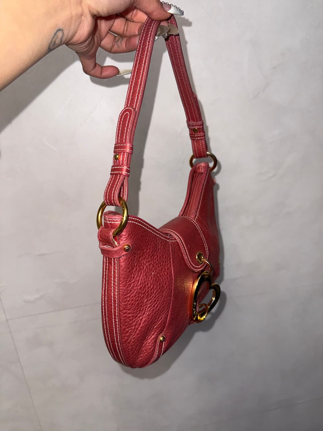 Lovcat metallic rose heart buckle 숄더백 상품이미지3