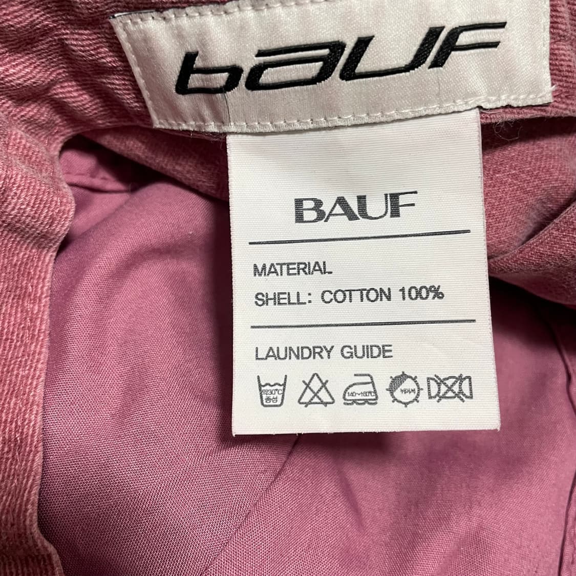 Bauf 빈티지 피그먼트 핑크 볼캡 모자 상품이미지2