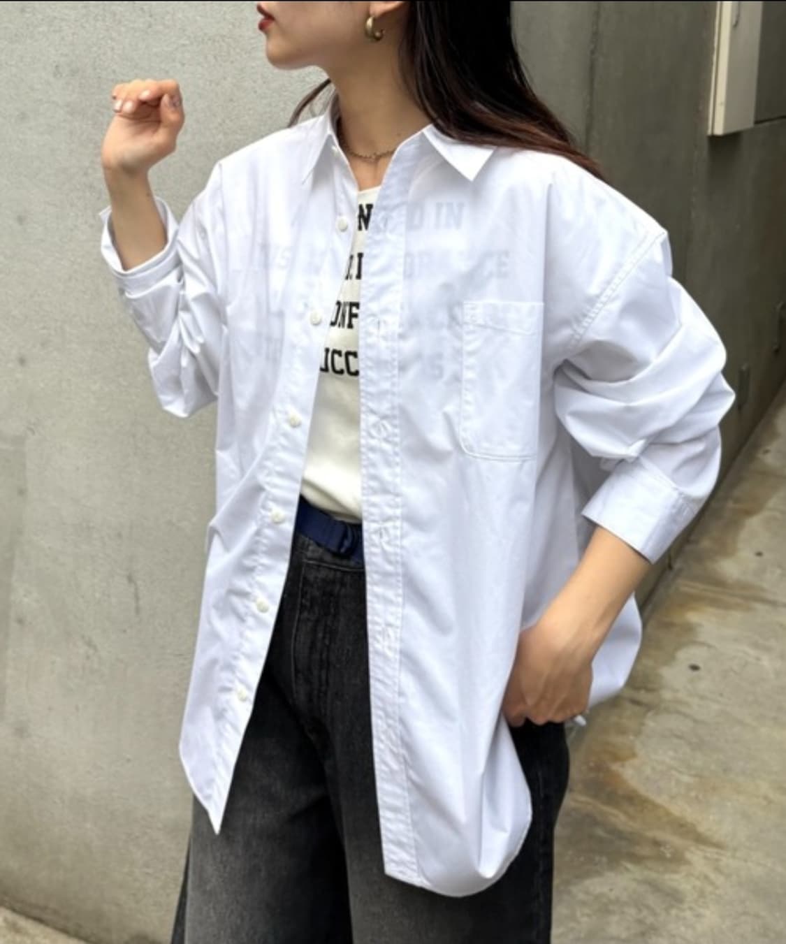 차오패닉 빅 실루엣 와셔 코튼 브로드 셔츠 상품이미지1