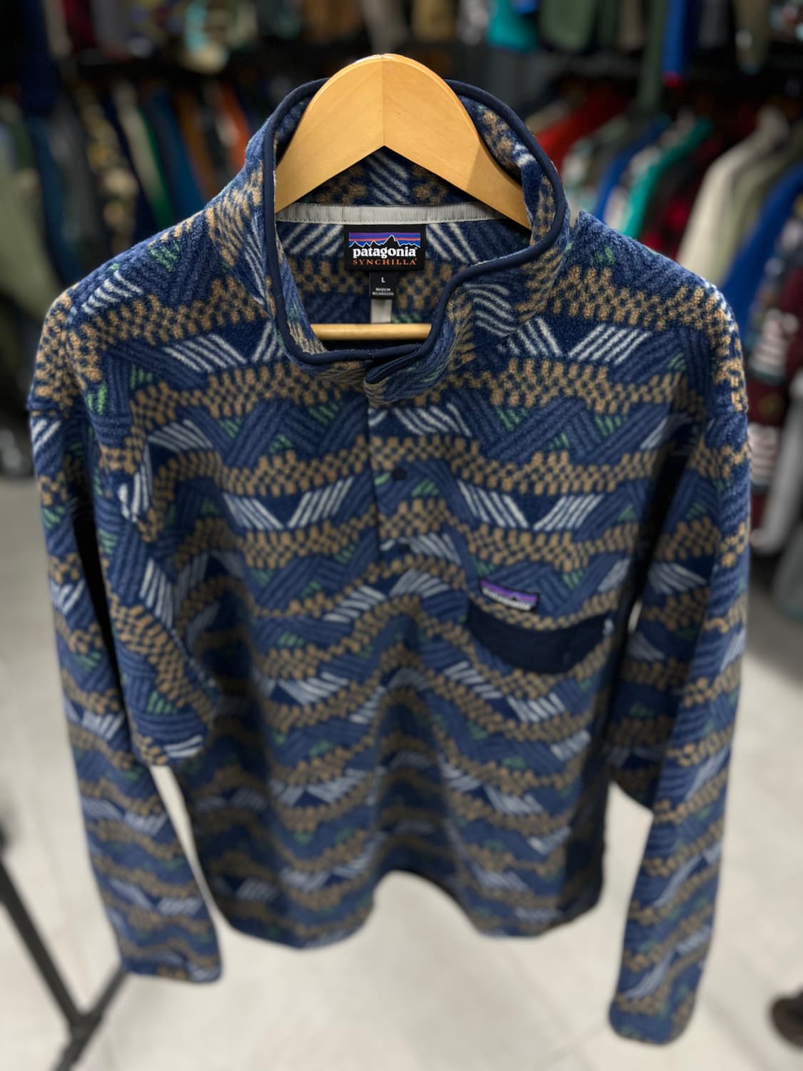 Synchilla Snap-T  Classic Navy 아즈텍  상품이미지2