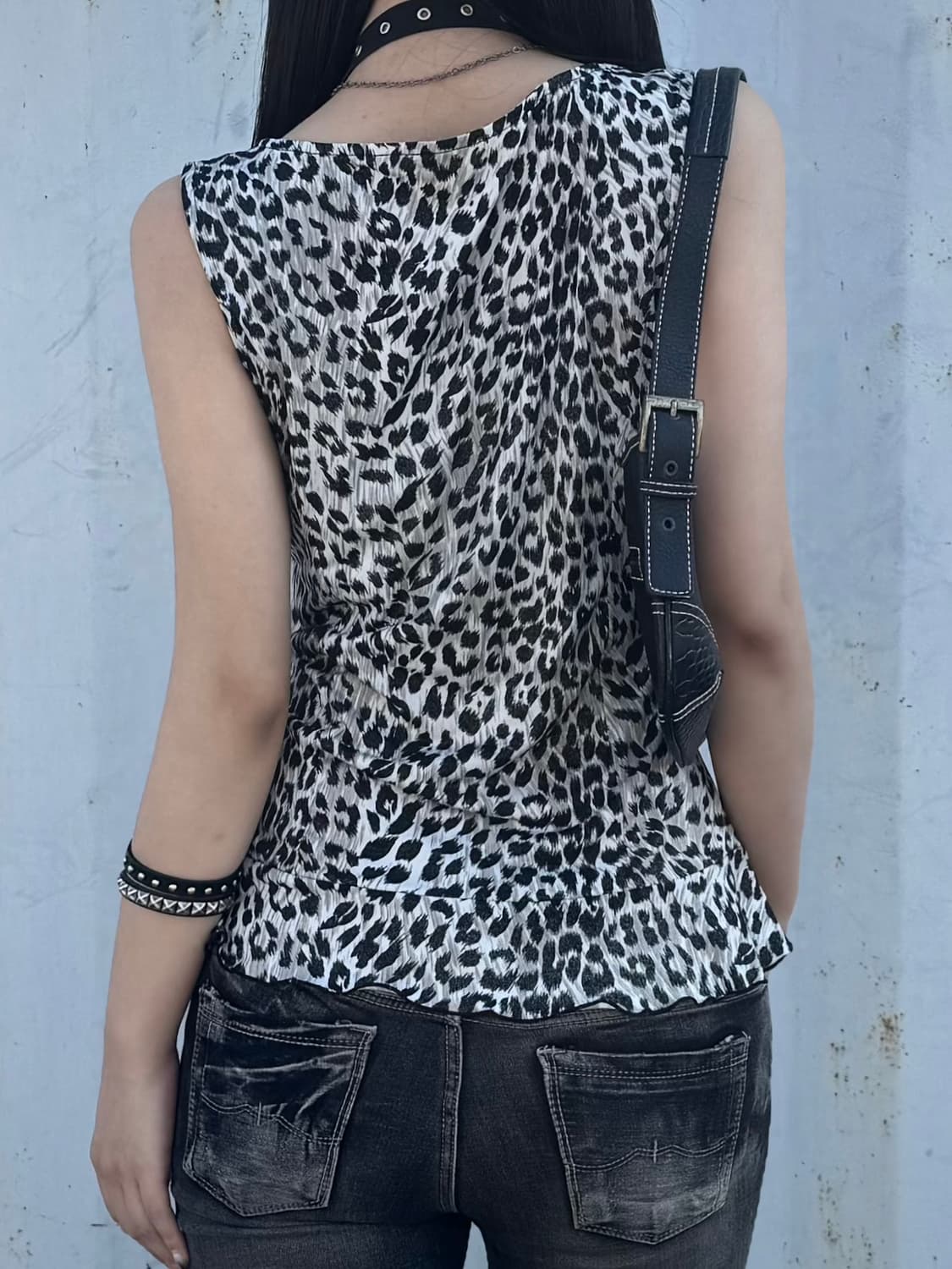 Leopard sleeveless 상품이미지2