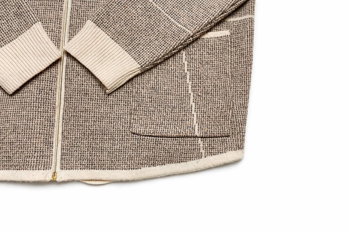 JPN 일본 빈티지 Y2K 모리걸 미니멀 베이지 멜란지 니트 후드집업 상품이미지5