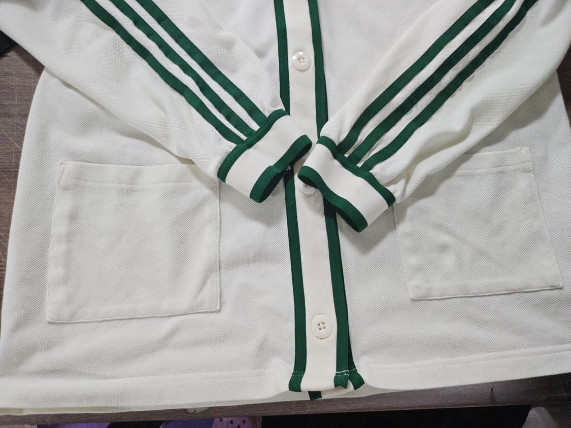 아디다스 아이보리 삼선 가디건  원피스 세트 S 90 상품이미지5