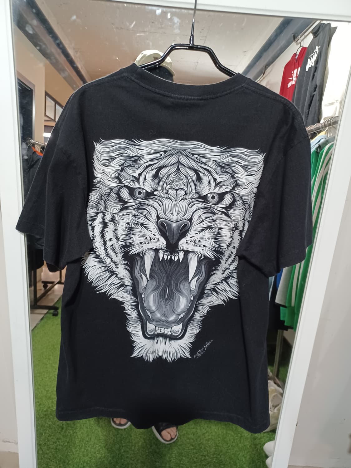 빈티지 백호 문양 반팔 L 상품이미지2