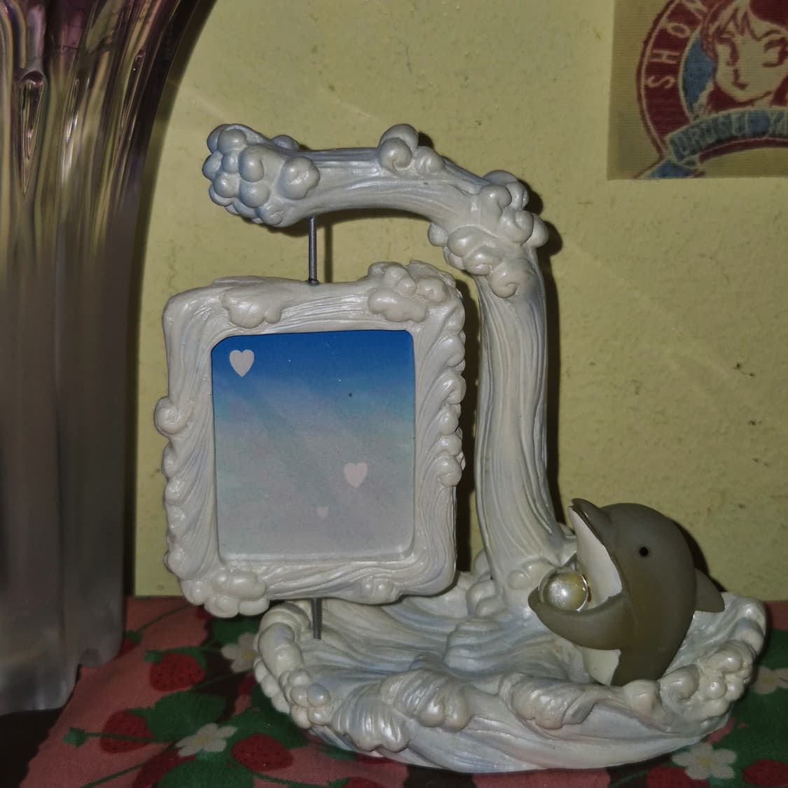 90s 레트로 산호 흔들 돌고래 회전 액자 상품이미지8