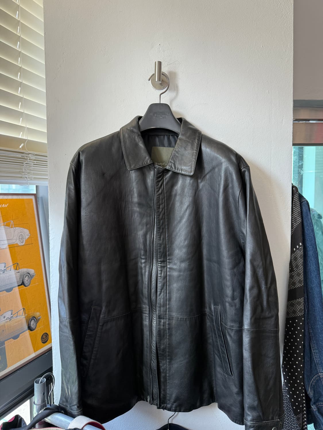 헨리코튼 양가죽 싱글 가죽자켓 XL 상품이미지1