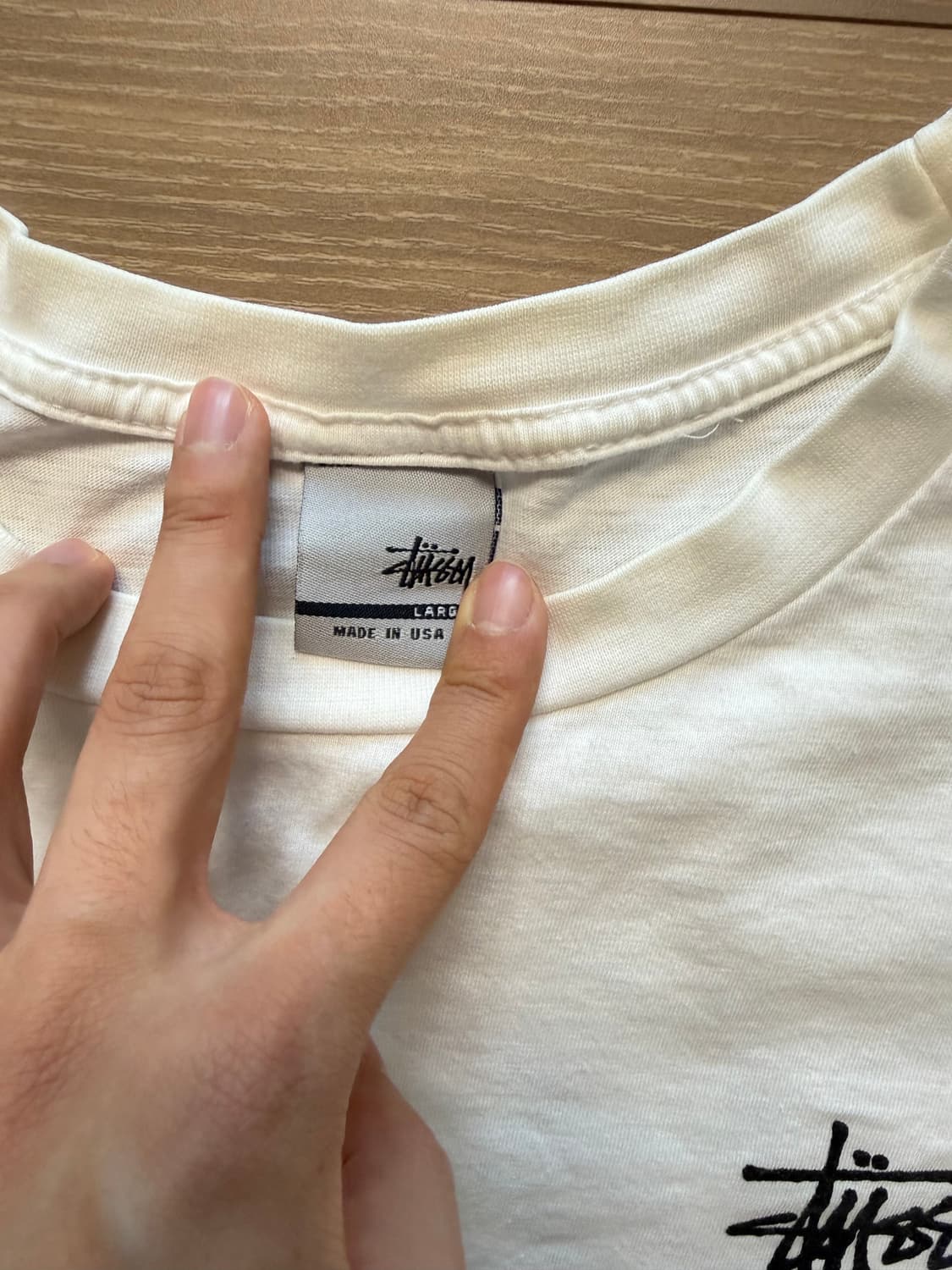 00s 스투시 화이트 티셔츠 usa made 상품이미지5