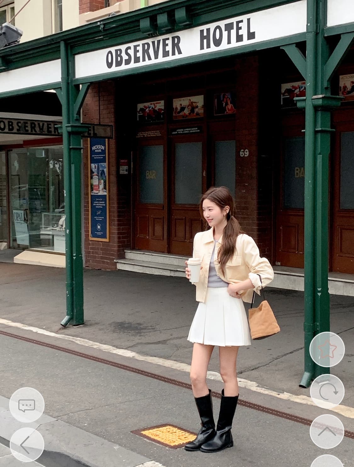 봄자켓 아뜨랑스 하우즈 코튼 카라 긴팔 자켓 상품이미지4