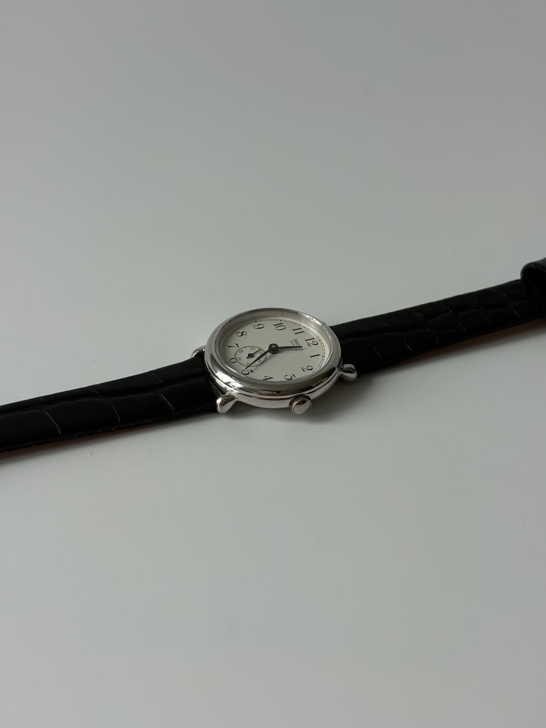 세이코 1980년대 스몰 세컨즈 실버 쿼츠 여성 상품이미지3