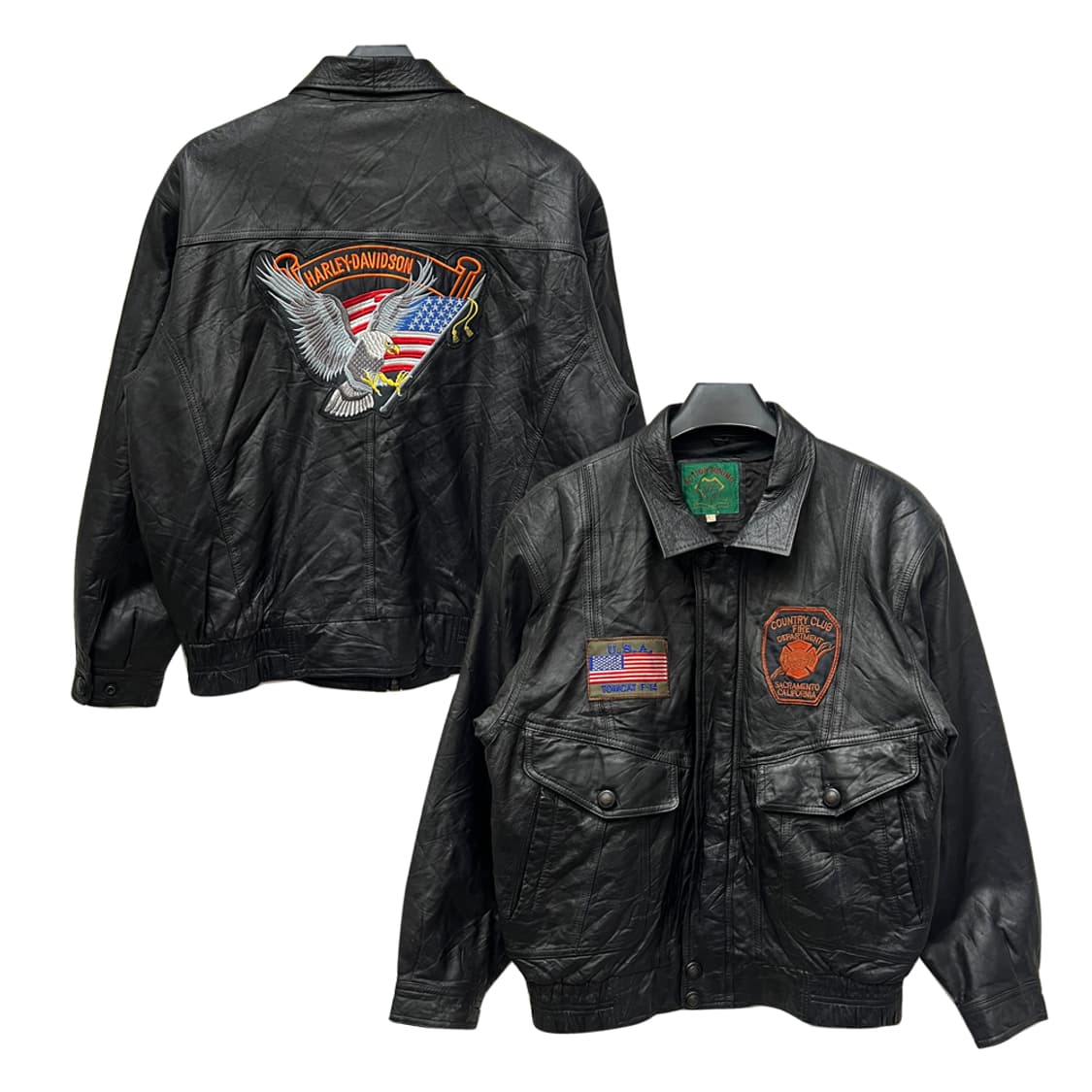 VTG 빈티지 패치 램스킨 양가죽 라이더 자켓 100 상품이미지1