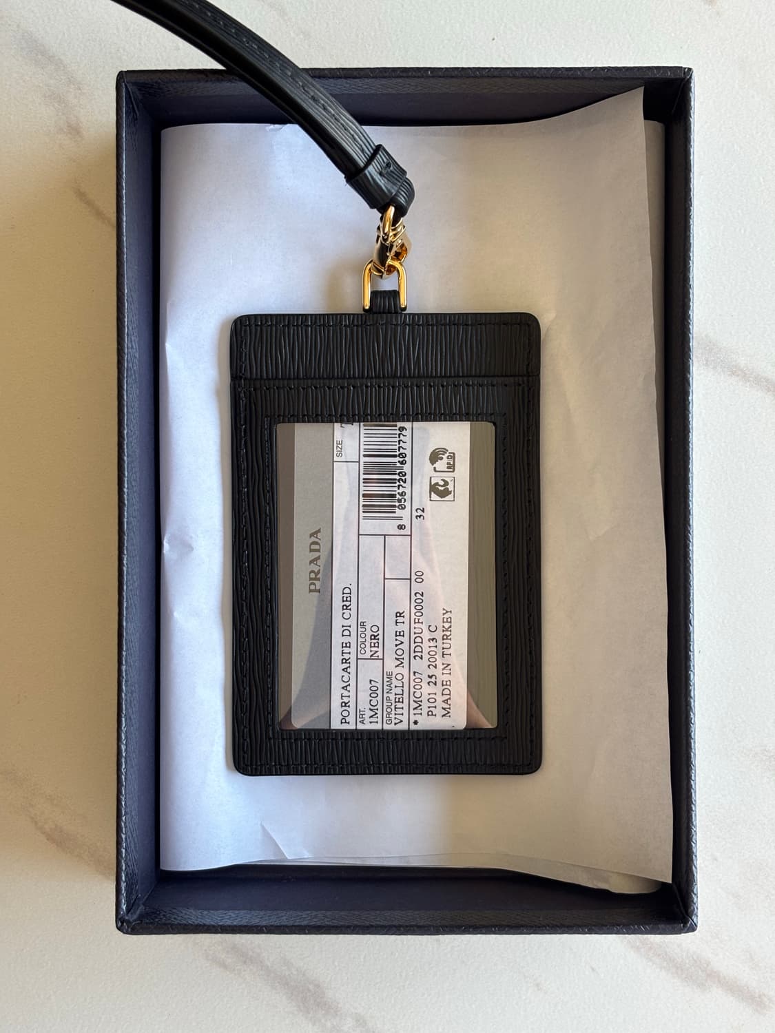 프라다 카드지갑 목걸이형 (블랙 금장) 상품이미지1