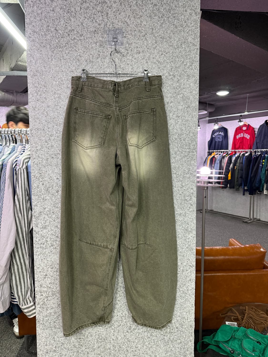 카인드 카키 워싱 벌룬 데님 팬츠 B4375 상품이미지4