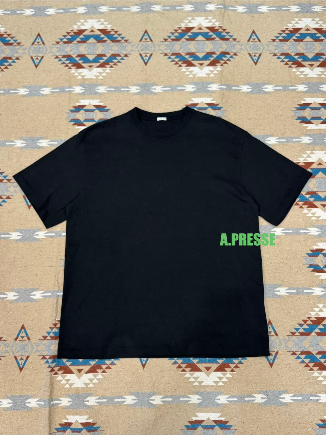 [2] 아프레쎄 헤비 웨잇 티셔츠 블랙 25SS 상품이미지1