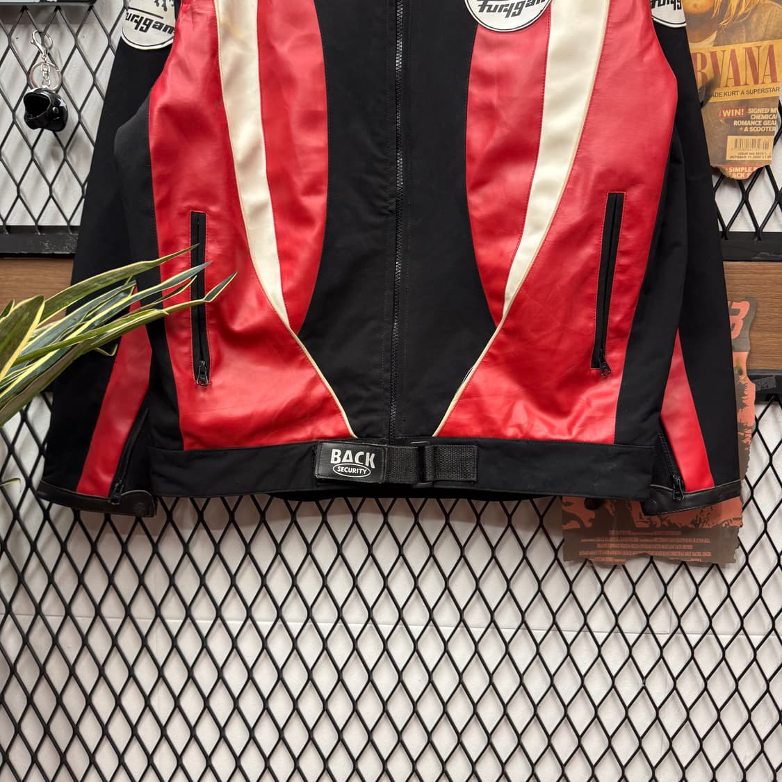 00s 백시큐리티 레이싱자켓 퓨리건 패치 로고 포인트 레드 블랙 상품이미지4