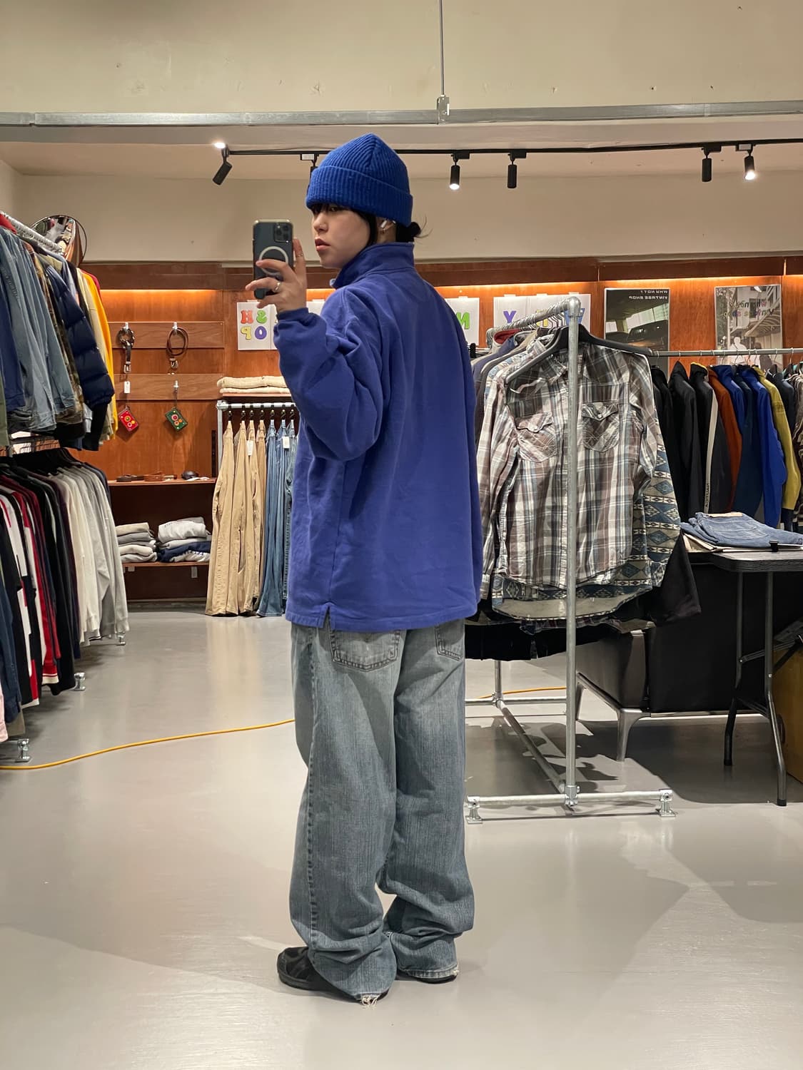 빈티지 반집업 맨투맨   상품이미지5