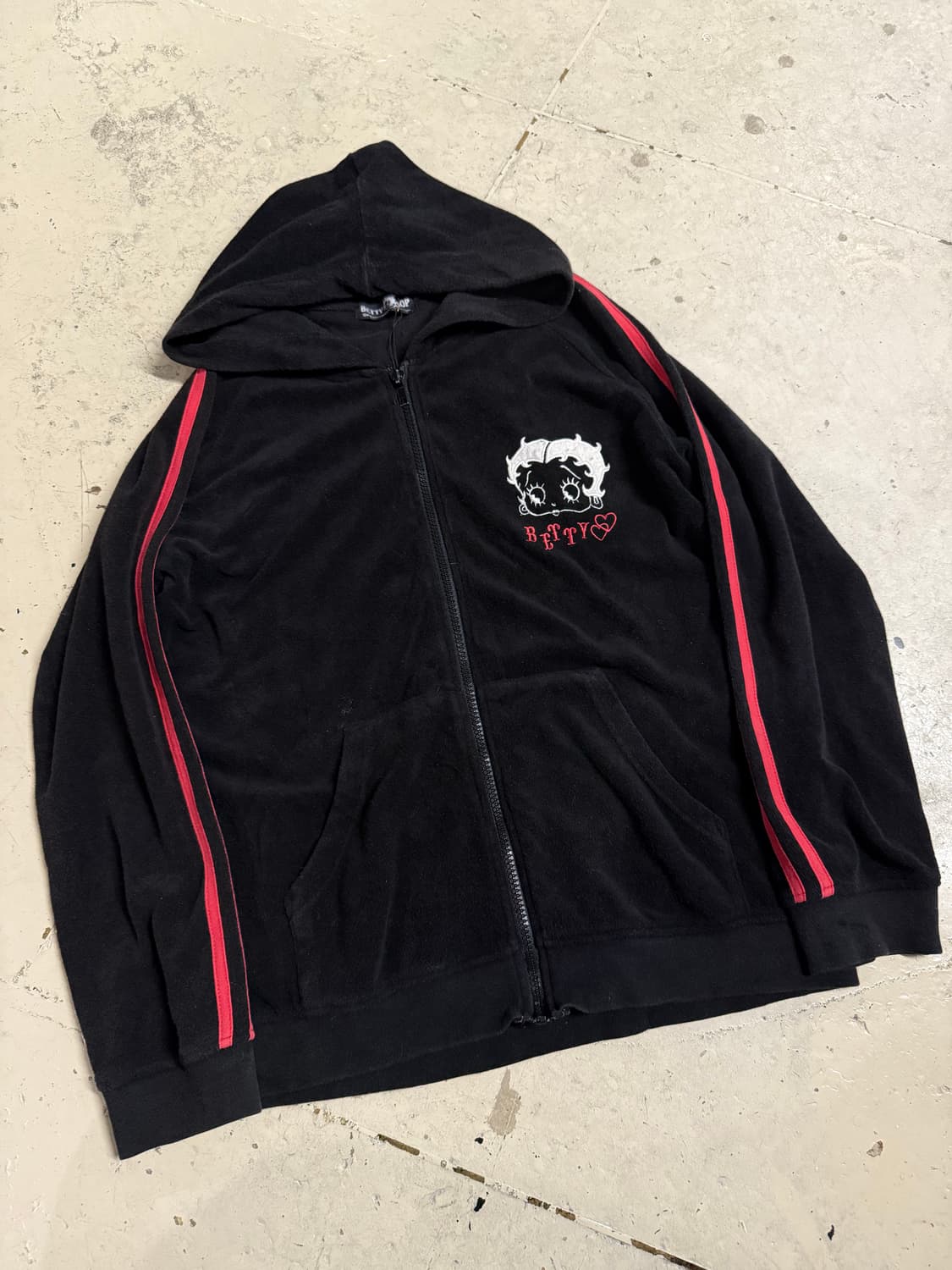 Betty Boop side line detail hood zip-up 상품이미지6