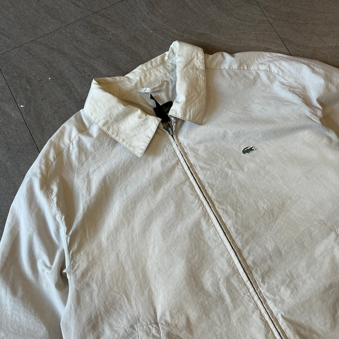 90년대 프랑스 생산 라코스테 화이트 나일론 자켓 상품이미지2