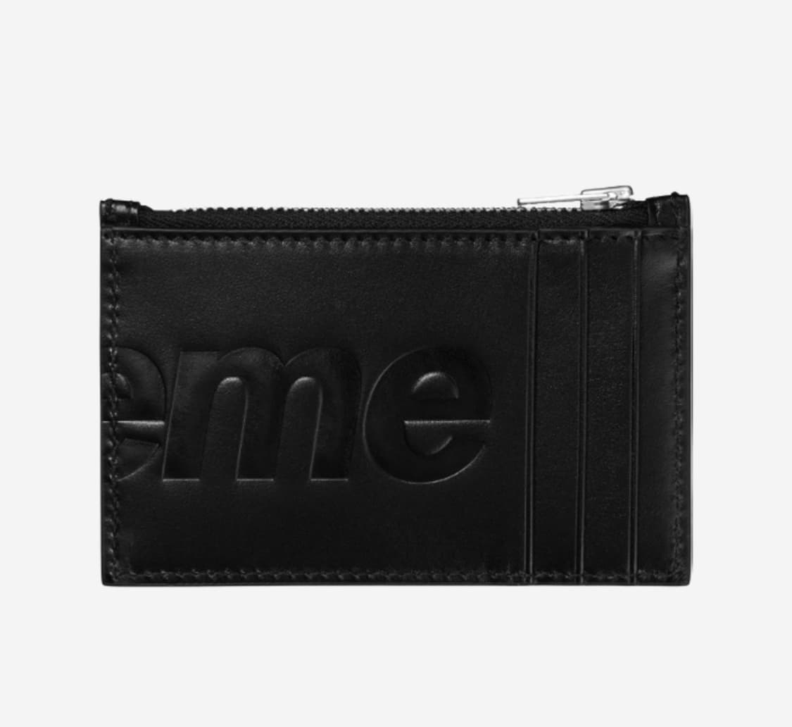 Supreme Leather Card Holder Black - 25FW 상품이미지2