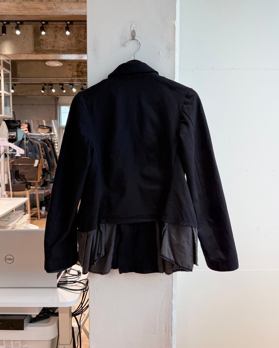 꼼데가르송 robe de chambre 블랙 AD2002 레이어드 자켓  상품이미지7