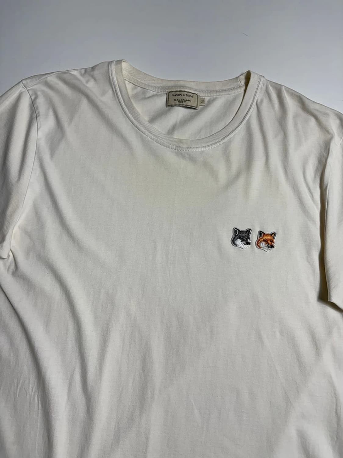 메종키츠네 더블 폭스헤드 패치 클래식 반팔 티셔츠 R1506 상품이미지2
