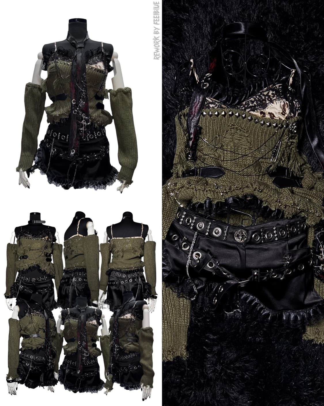 REWORK 032 Hand Distressed Knit Corset 상품이미지4