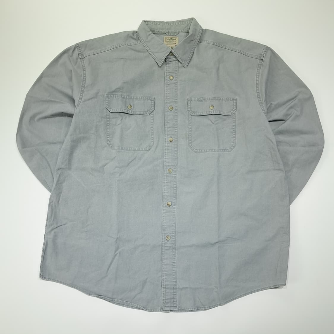 CL501 XL 엘엘빈 00s 말레이시아판 투포켓 실버그레이 워크 셔츠 상품이미지1