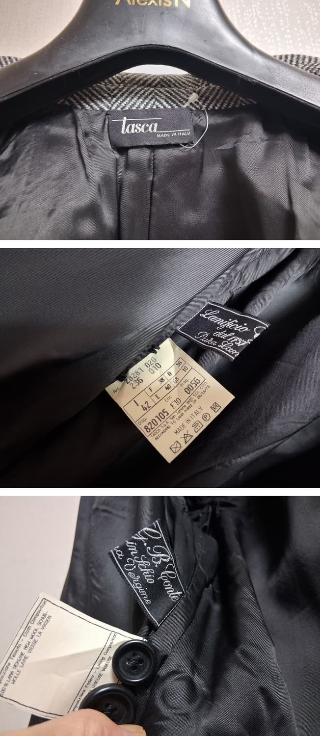 MADE ITALY tasca 헤링본코트 여성66 울100%
 상품이미지10